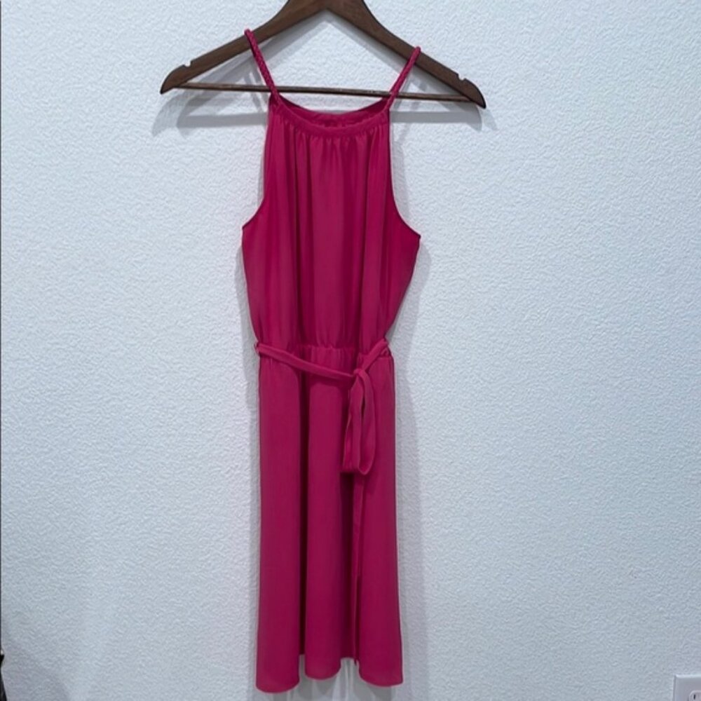 LOFT Pink Halter Mini Sundress for Weddings